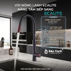 Vòi rửa chén nóng lạnh dây rút E-Signature Ecalite EF-N2023B ảnh 8