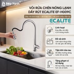 Vòi rửa chén nóng lạnh Kitchen Mixer Ecalite EF-H009C ảnh 4
