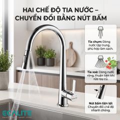 Vòi rửa chén nóng lạnh Kitchen Mixer Ecalite EF-H009C ảnh 7