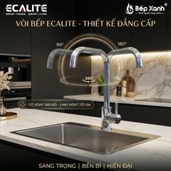 Vòi rửa chén nóng lạnh Kitchen Mixer Ecalite EF-H227C ảnh 6