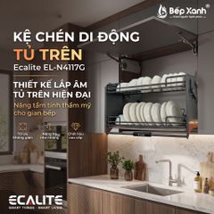 Kệ chén di động tủ trên nan Oval N-Series Lift-Basket Ecalite EL-N4117G ảnh 10