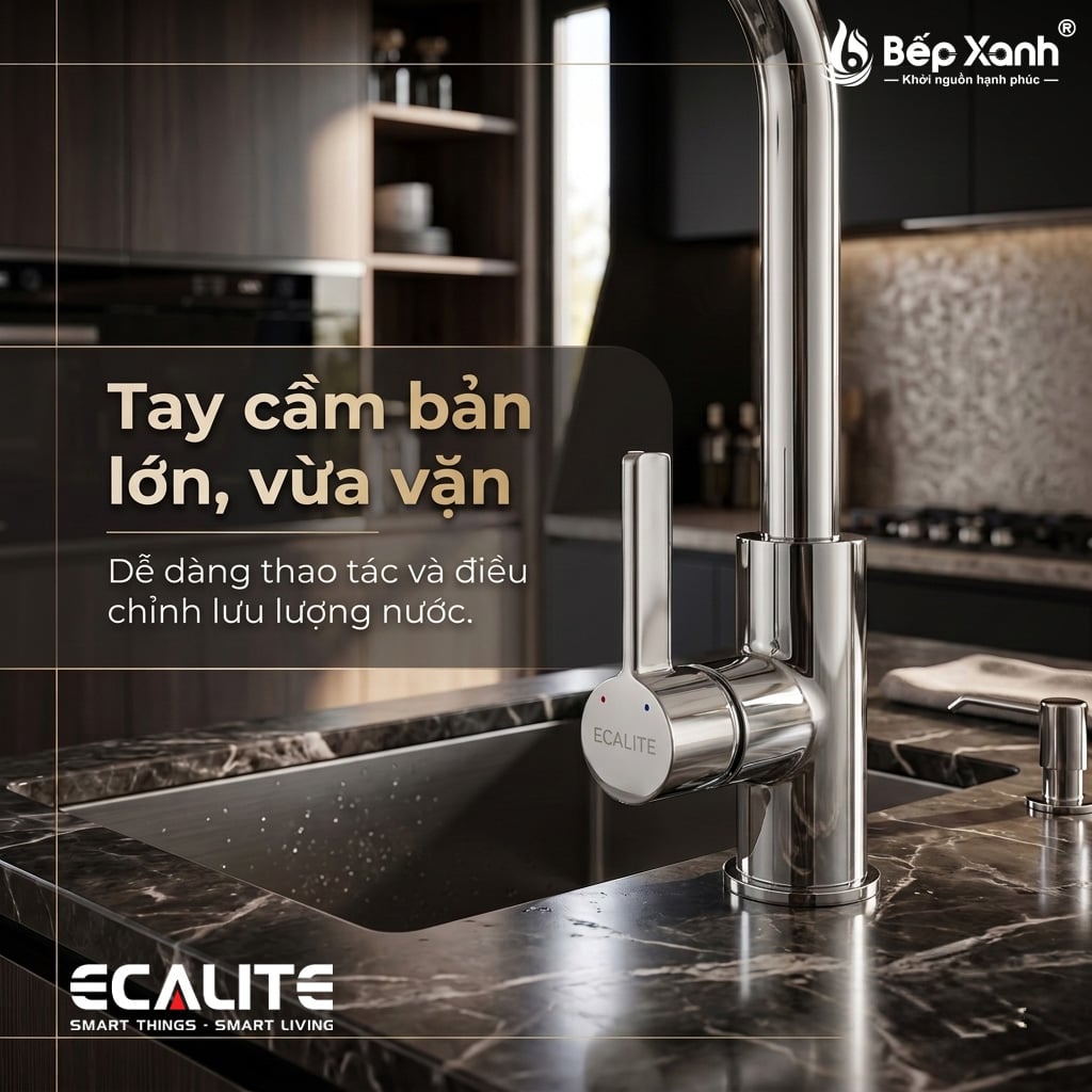 Tay gạt bản lớn của vòi rửa chén nóng lạnh Ecalite EF-H018C Tay gạt bản lớn của vòi rửa chén nóng lạnh Ecalite EF-H018C