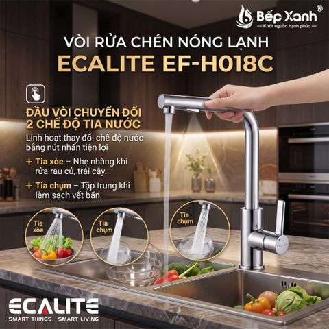 Vòi rửa chén nóng lạnh Kitchen Mixer Ecalite EF-H018C