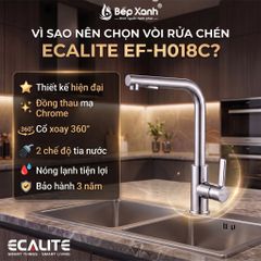 Vòi rửa chén nóng lạnh Kitchen Mixer Ecalite EF-H018C ảnh 8