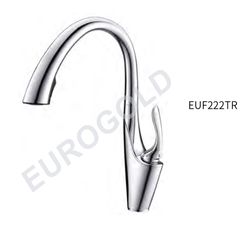 Vòi rửa bát Eurogold EUF222TR - đồng, bóng gương, dây rút