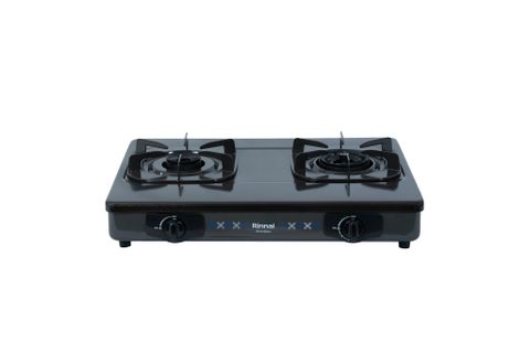 Bếp gas dương Rinnai RV-615Slim(G) 590mm 2 lò nấu, mặt thép phủ men