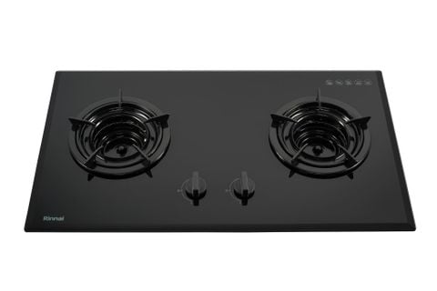 Bếp gas âm Rinnai RVB-2iFE(B) 780mm 2 lò nấu, mặt kính cường lực