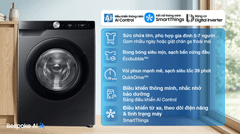 Máy giặt Samsung AI EcoBubble Inverter 12 kg WW12CG604DLBSV ảnh 2