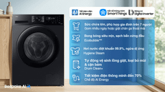 Máy giặt Samsung Inverter 12 kg WW12CGC04DABSV ảnh 2