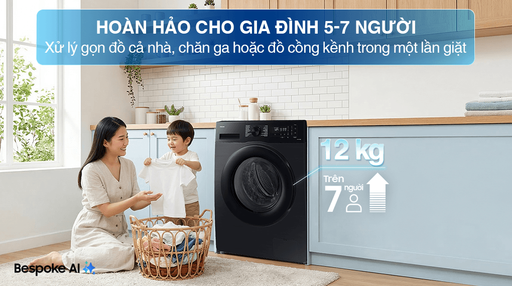 Máy giặt Samsung Inverter 12 kg WW12CGC04DABSV – ảnh 3
