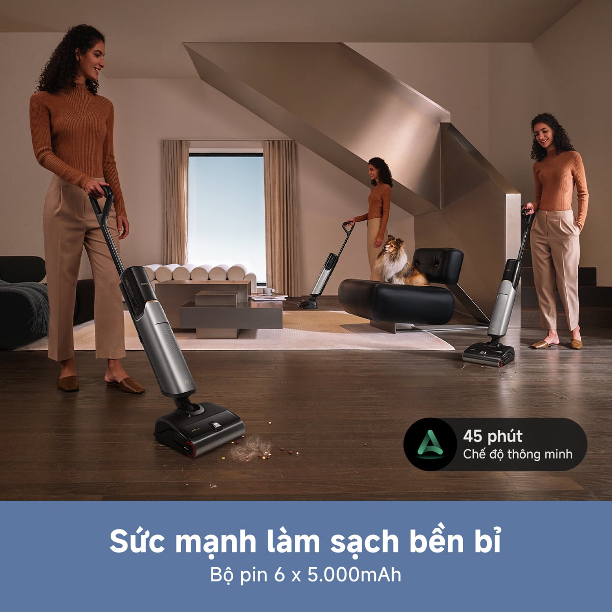 Máy hút bụi lau nhà Dreame Mova X4 Pro gập nghiêng 180° – ảnh 4