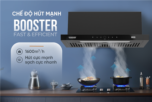 Máy hút mùi âm tủ Sunhouse SHB5HM-V9Turbo – ảnh 7