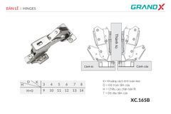 Bản lề Capella 165o GrandX XC.165B ảnh 2