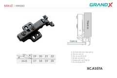 Bản lề Capella cho cửa nhôm GrandX XC.A107A ảnh 2