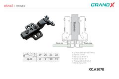 Bản lề Capella cho cửa nhôm GrandX XC.A107B ảnh 2