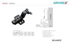 Bản lề Capella cho cửa nhôm GrandX XC.A107C ảnh 2