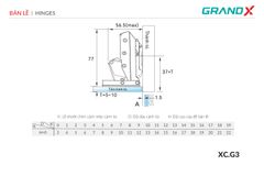 Bản lề Capella kính cao cấp GrandX XC.G1 ảnh 2
