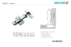 Bản lề Capella thép GrandX XC.IR107A ảnh 2