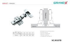 Bản lề Capella thép GrandX XC.IR107B ảnh 2
