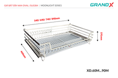 Giá bát đĩa nan Oval GrandX XD.70M ảnh 2