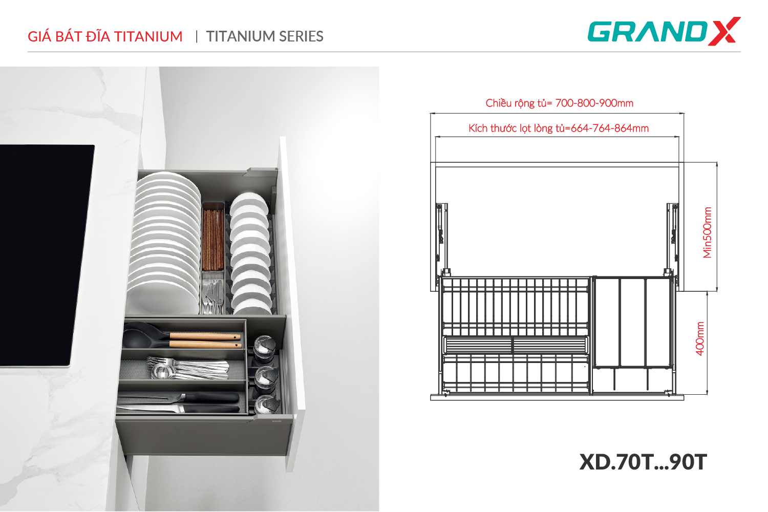 Giá bát đĩa Titanium GrandX XD.90T – ảnh 3