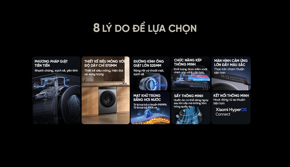 Máy giặt sấy Xiaomi Mijia MJ103 XHQG100MJ103, giặt 10kg, sấy 7kg – ảnh 3