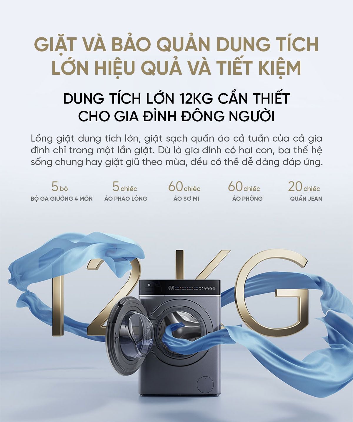 Máy giặt sấy Xiaomi Mijia MJ302, giặt 12kg, sấy 9kg – ảnh 4