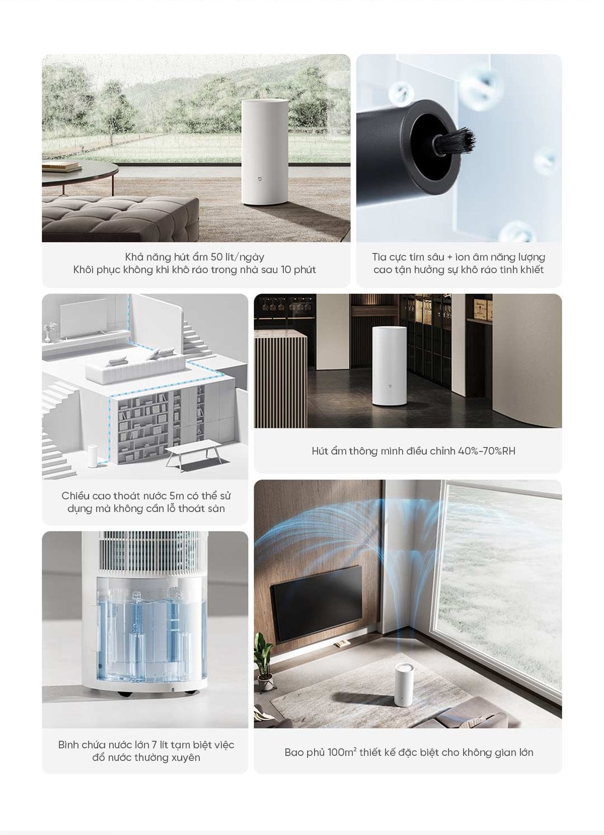 Máy hút ẩm Xiaomi 50L – ảnh 3
