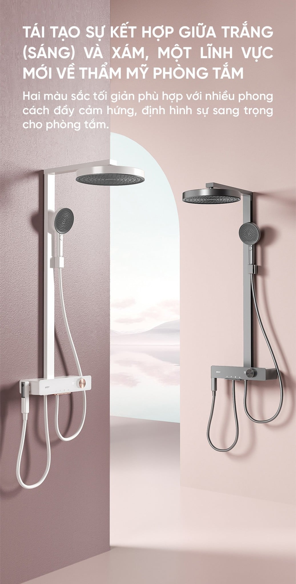 Bộ vòi sen cây tăng áp và massage Xiaomi i9 – ảnh 4