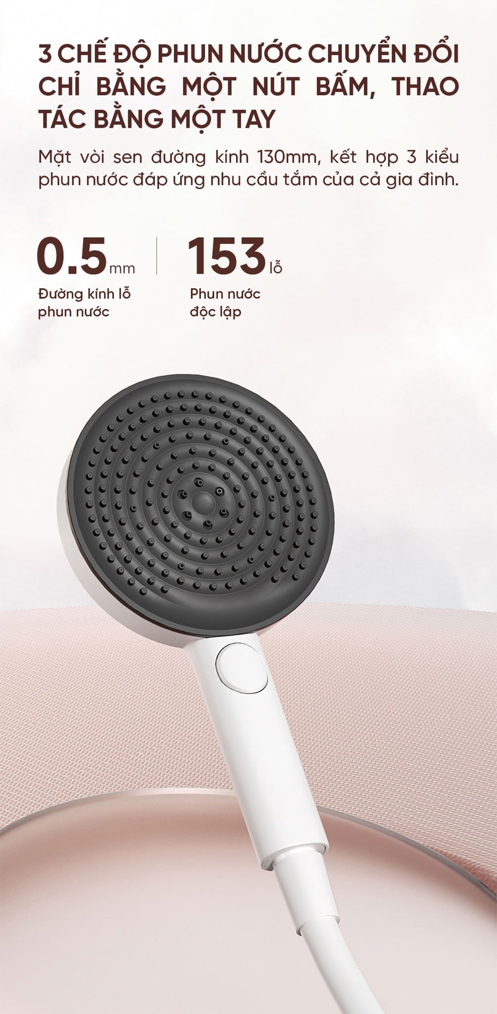 Bộ vòi sen cây tăng áp và massage Xiaomi i9 – ảnh 7
