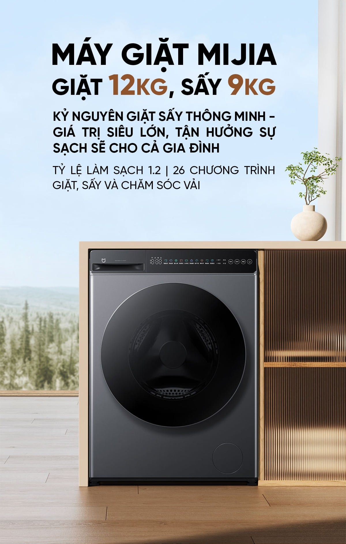 Máy giặt sấy Xiaomi Mijia MJ101, giặt 12kg, sấy 9kg – ảnh 2