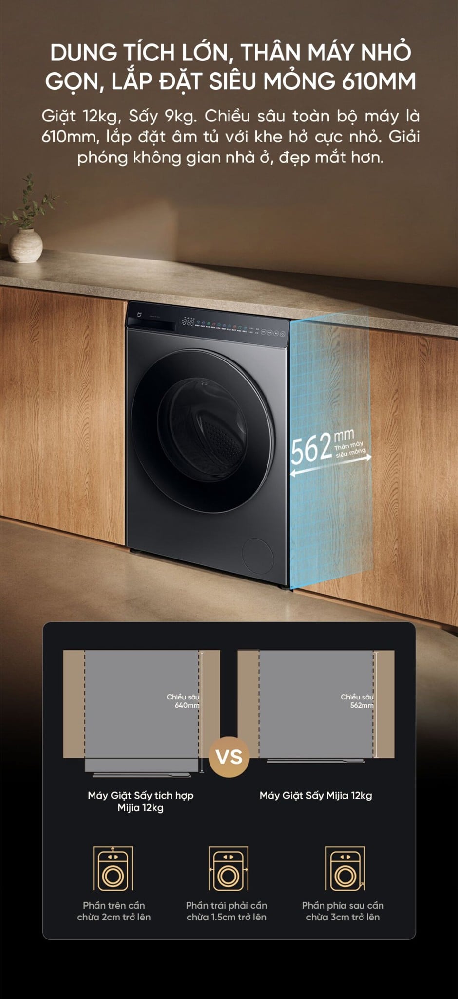 Máy giặt sấy Xiaomi Mijia MJ101, giặt 12kg, sấy 9kg – ảnh 8