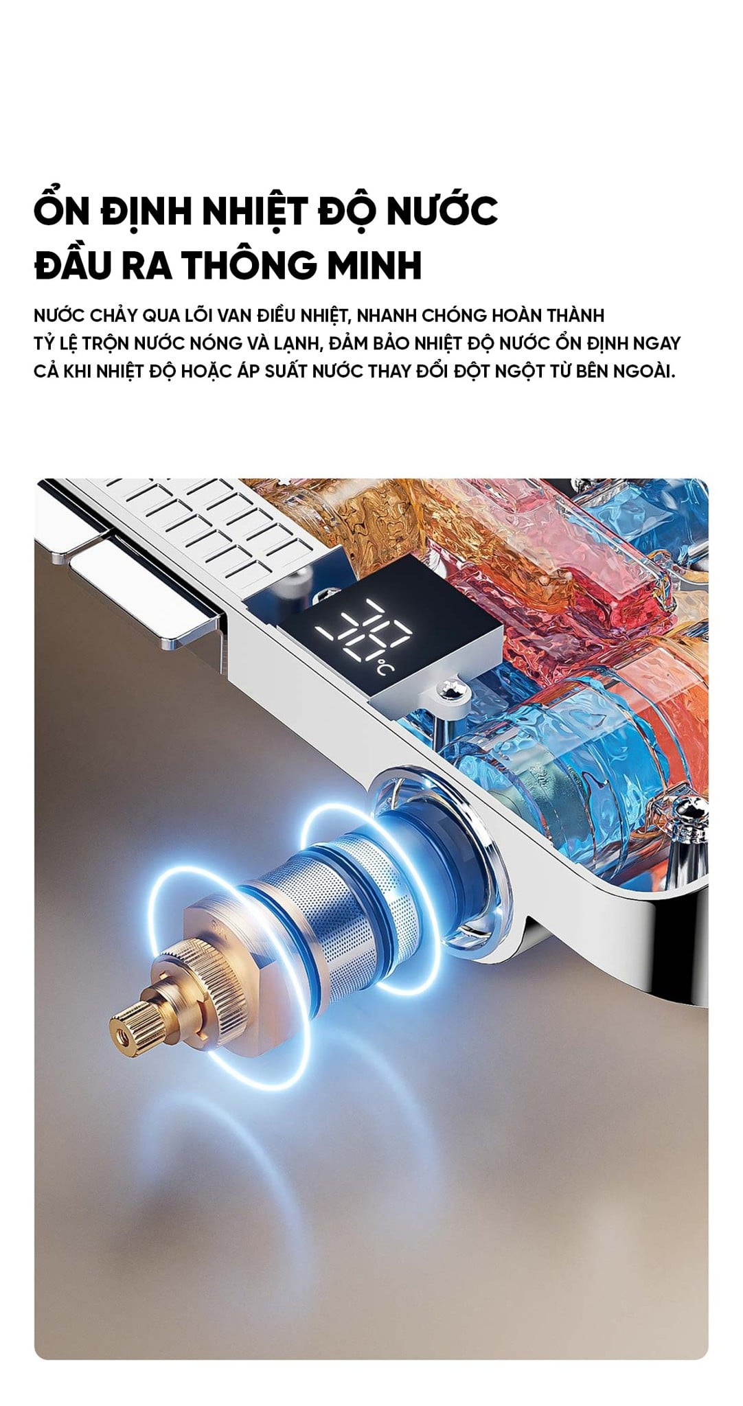 Bộ vòi sen cây điều chỉnh nhiệt độ Xiaomi Mijia S1 Pro – ảnh 4
