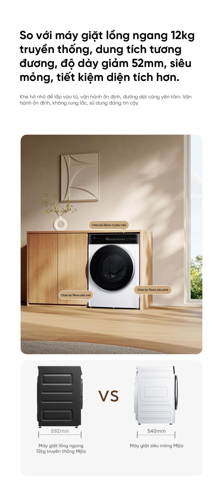 Máy giặt Xiaomi Mijia XQG120MJ301, giặt 12 kg, thiết kế mỏng – ảnh 6