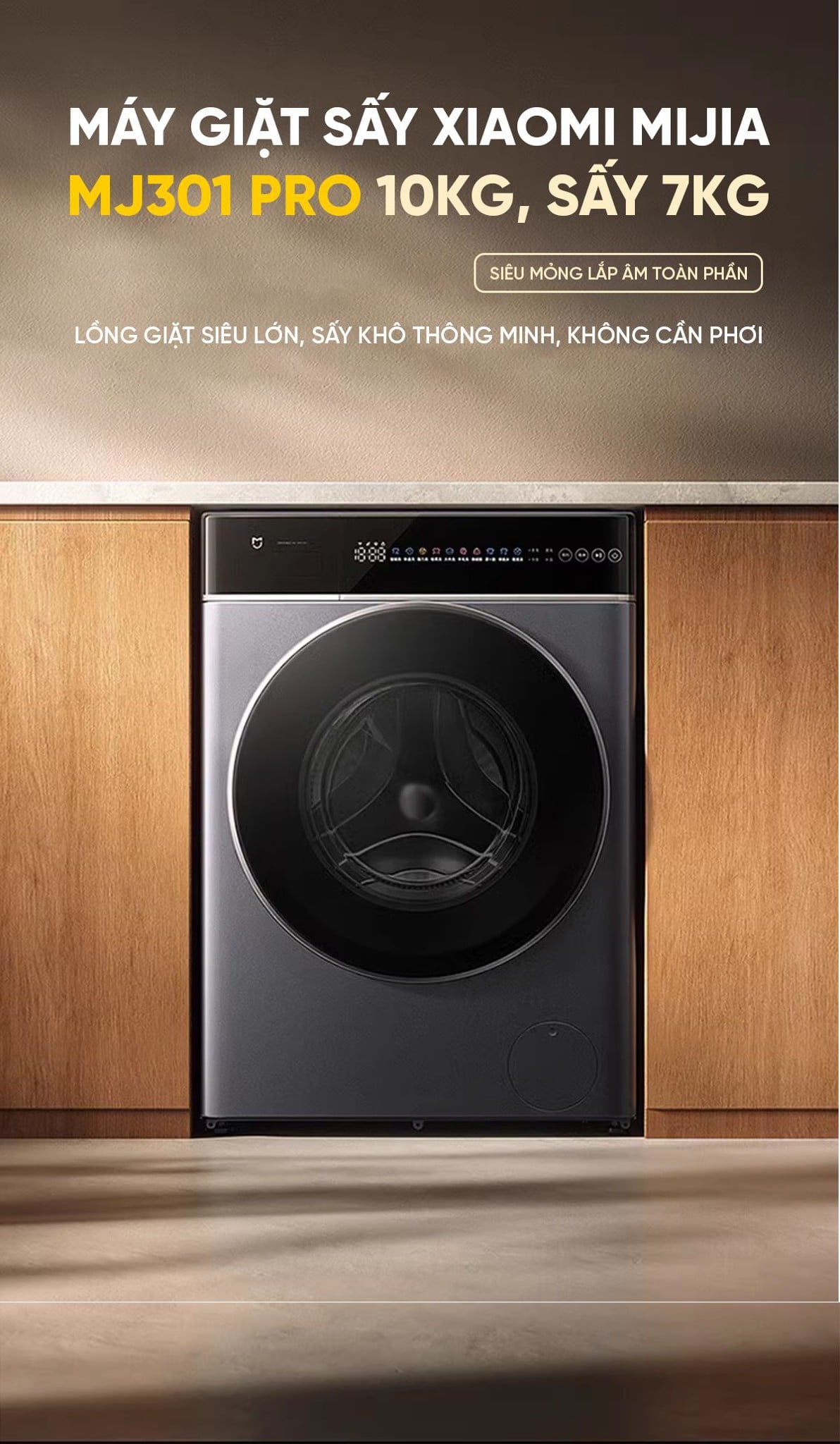 Máy giặt sấy Xiaomi Mijia MJ301 Pro giặt 10kg, sấy 7kg – ảnh 7