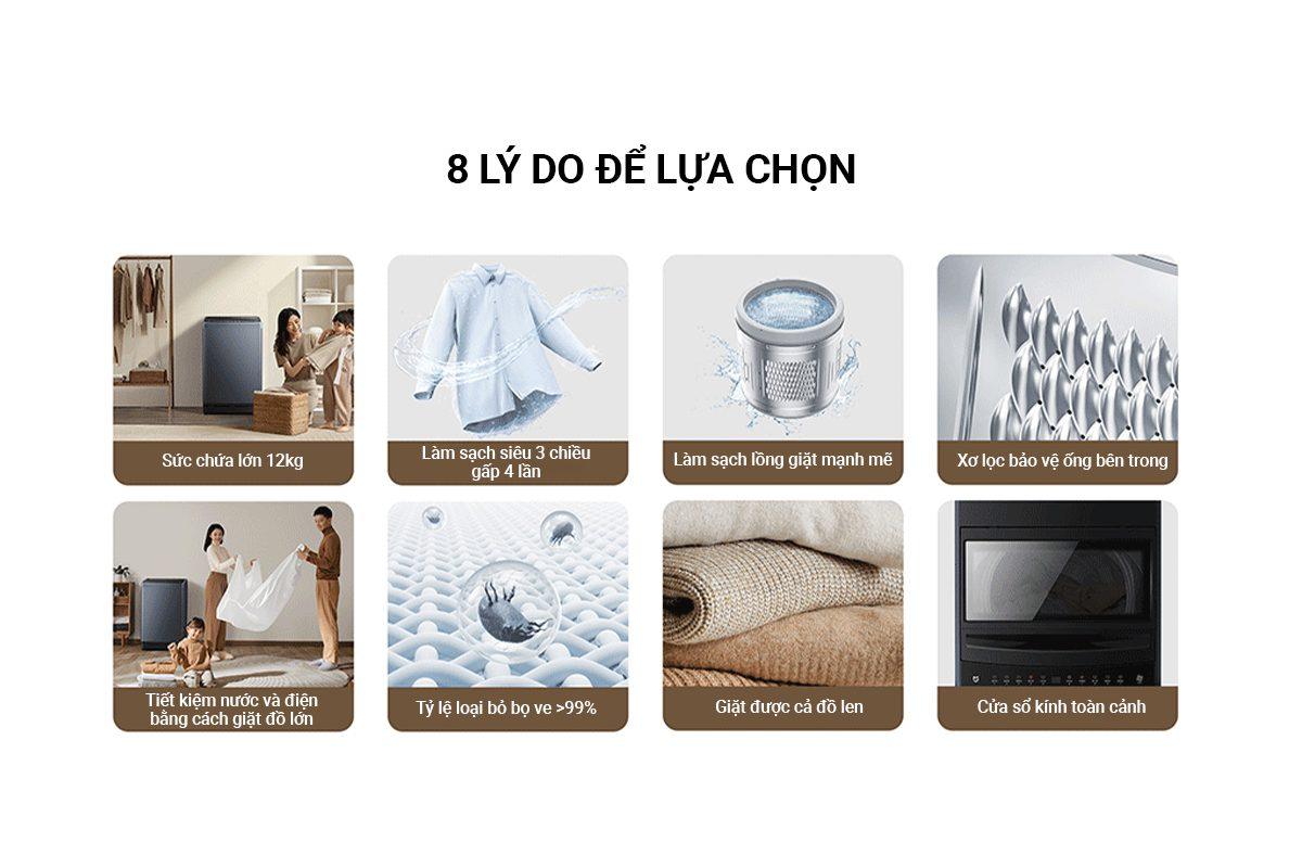 Máy giặt Xiaomi XQB120MJ301 cửa trên, giặt 12kg – ảnh 4