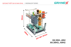 Giá dao thớt gia vị nan Oval GrandX XK.35M ảnh 3