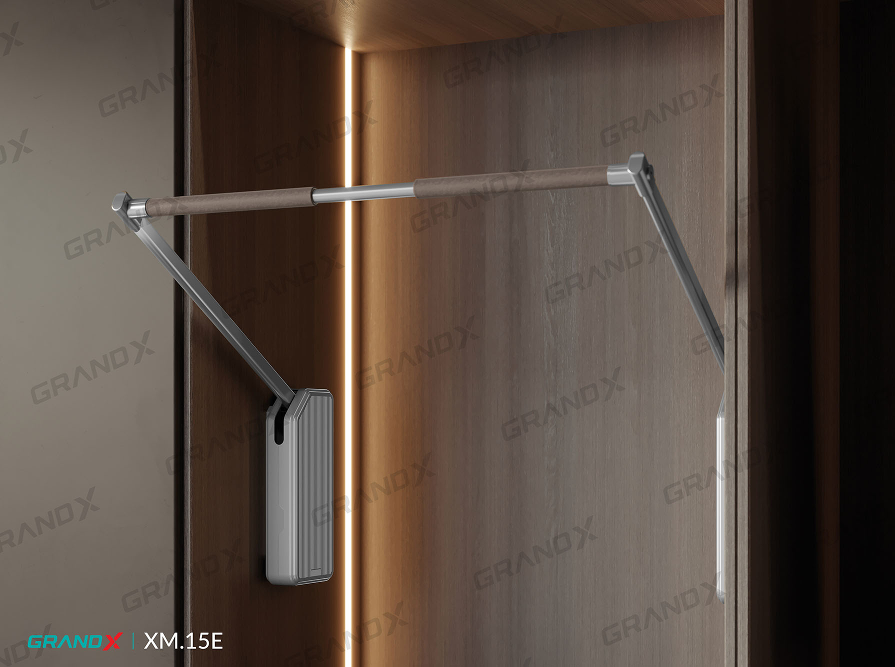 Giá nâng hạ điện treo quần áo GrandX XM.15E-LUXURY