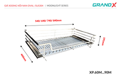 Giá xoong nồi nan OVAL/SUS304 GrandX XP.80M ảnh 2