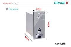 Thùng gạo mặt kính cường lực GrandX XR.G301M ảnh 2