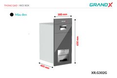 Thùng gạo mặt kính nút nhấn GrandX XR.G302G ảnh 2