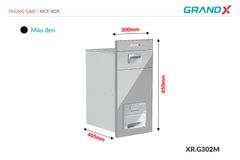 Thùng gạo mặt kính nút nhấn GrandX XR.G302M ảnh 2