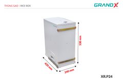 Thùng gạo âm tủ cánh kéo GrandX XR.P24-1 ảnh 2