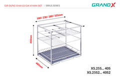 Giá đựng chai lọ gia vị nan dẹt GrandX XS.25S-1 ảnh 3