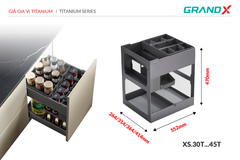 Giá gia vị Titanium GrandX XS.40T ảnh 3