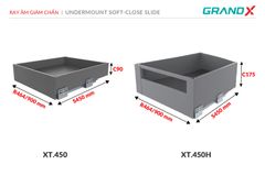 Ray hộp tandembox mở toàn phần giảm chấn cao cấp GrandX XT.450-1 ảnh 3