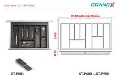 Khay chia thìa nĩa đa năng chất liệu nhựa PP cao cấp GrandX XT.P900 / XT.P900-1 ảnh 2