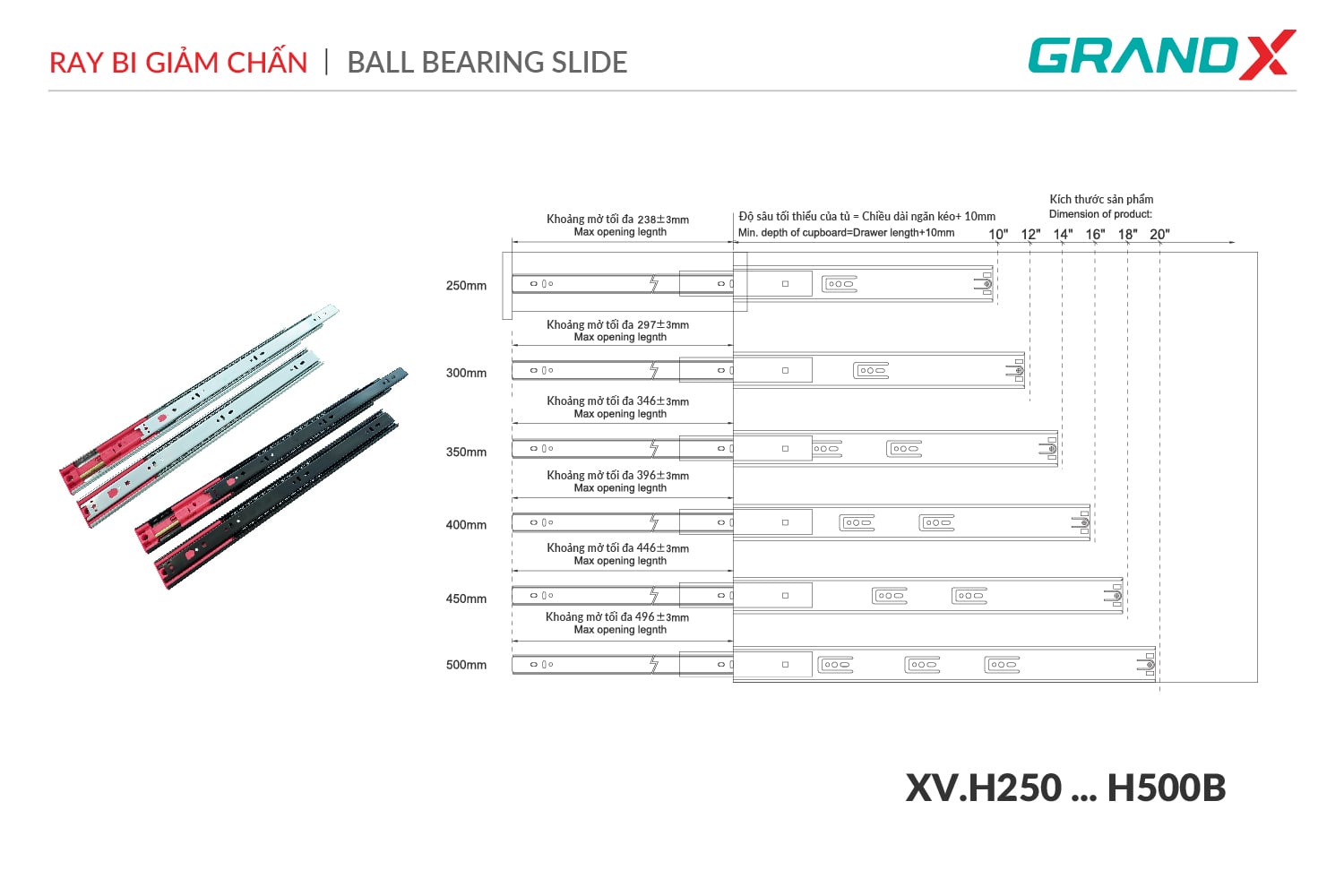 Ray bi giảm chấn toàn phần cao cấp Vega High GrandX XV.H300B – ảnh 2