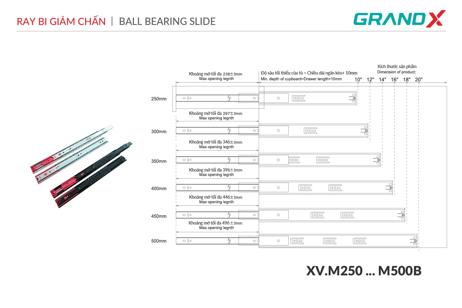 Ray bi giảm chấn toàn phần Vega GrandX XV.M450B – ảnh 2