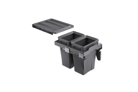 Thùng rác đôi cánh kéo âm tủ GrandX XW.D40-1